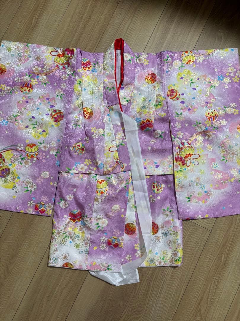 双子用2点セット　七五三 ３歳 女の子 着物　被布付フルセット