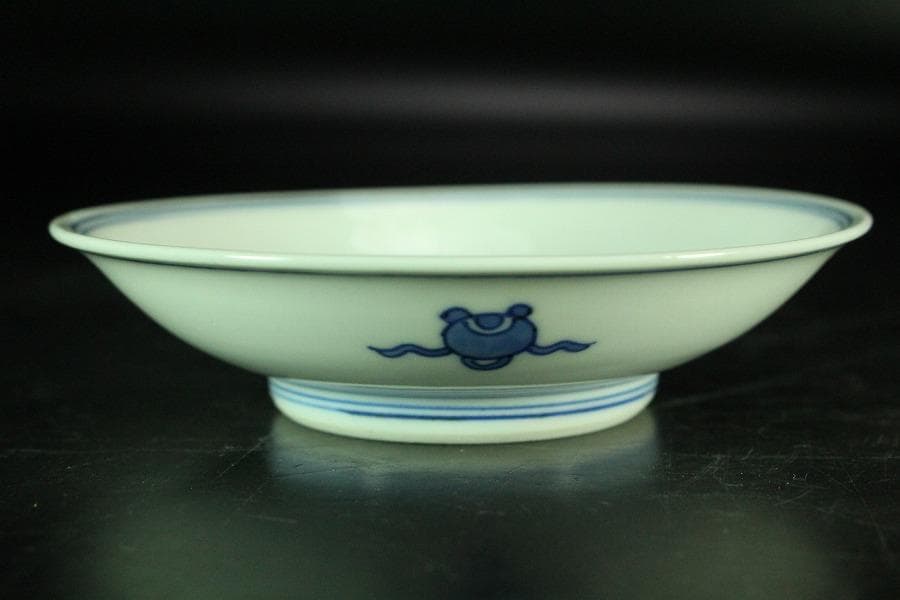 懐石料理 竹泉作 龍紋皿 五客(K-A941)