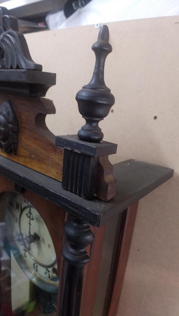 古い柱時計    ⑬