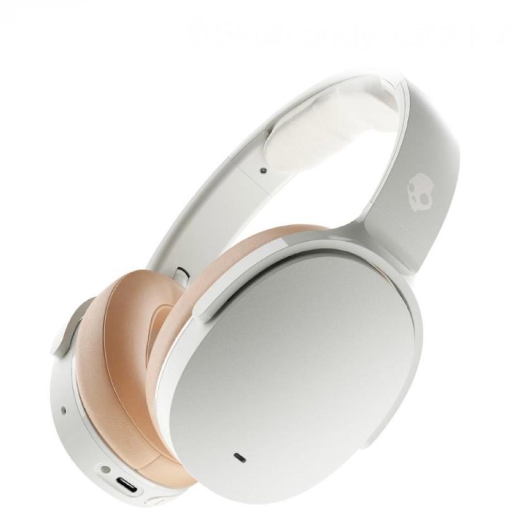 スカルキャンディ ワイヤレスヘッドホン ホワイト/ベージュ