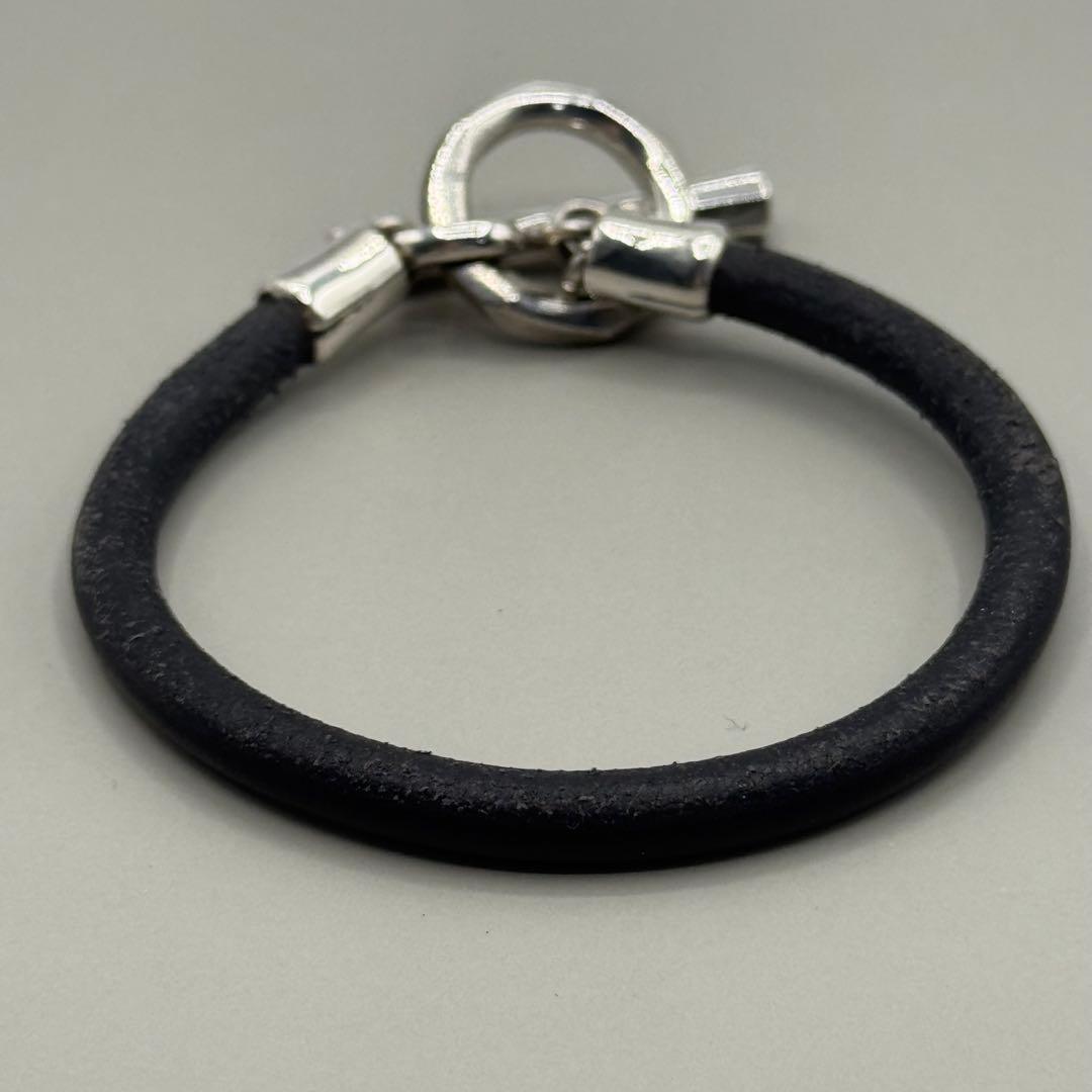 美品　ガルニ　ブレスレット　レザー　シルバー