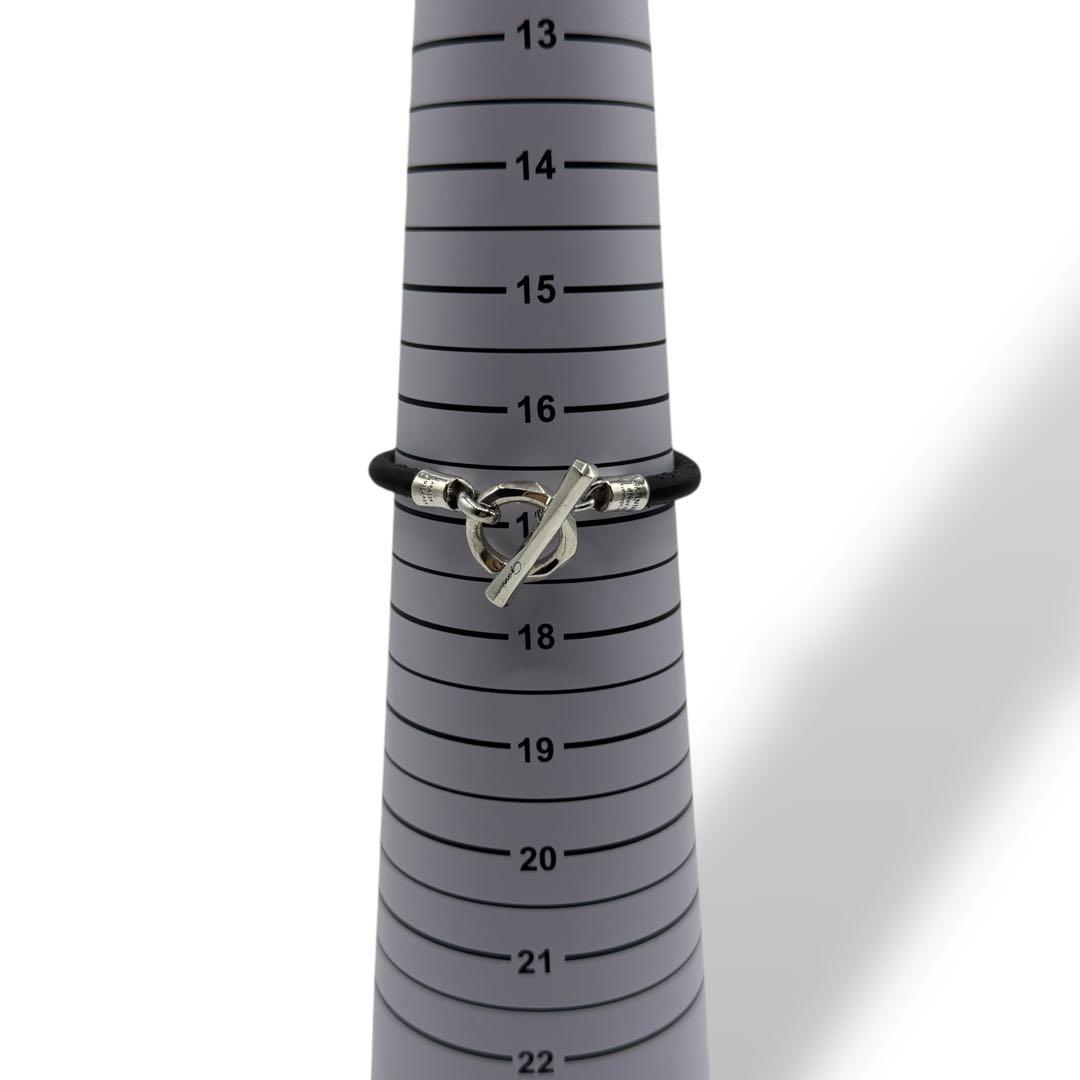 美品　ガルニ　ブレスレット　レザー　シルバー