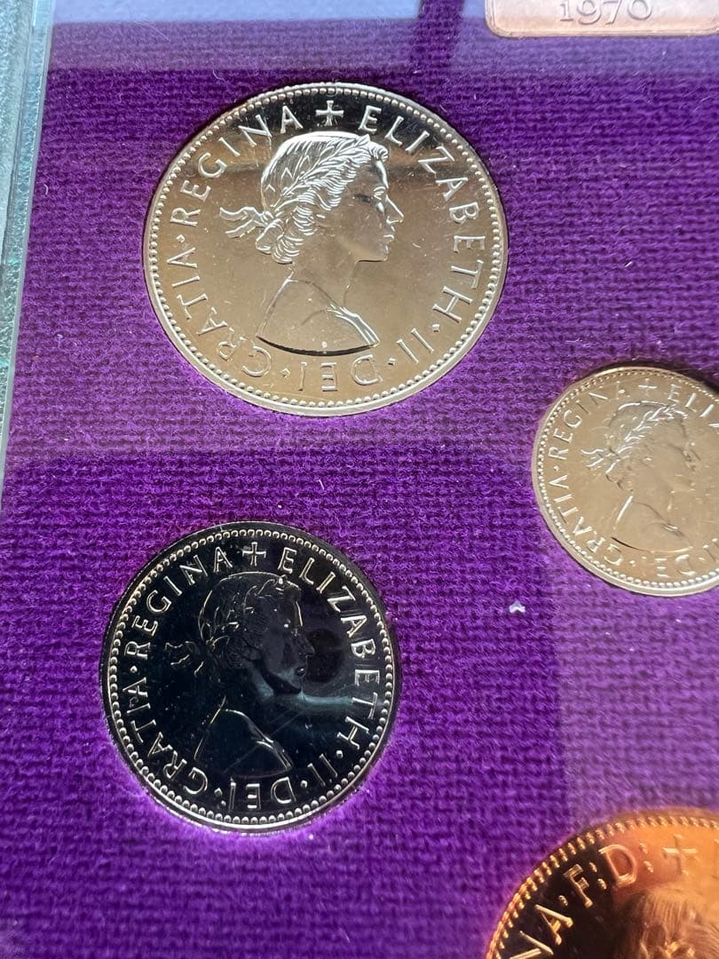 外国硬貨　イギリス　1970年　8種まとめロット
