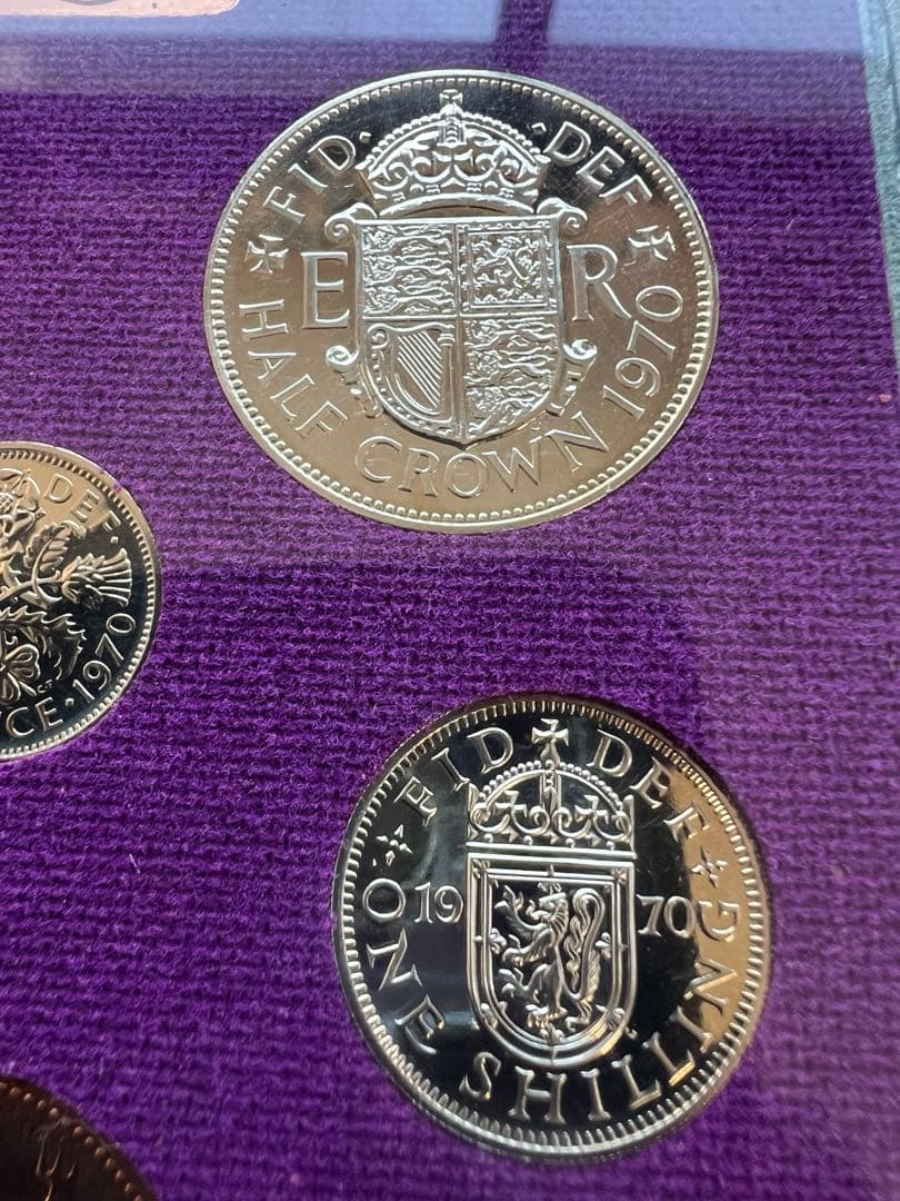 外国硬貨　イギリス　1970年　8種まとめロット