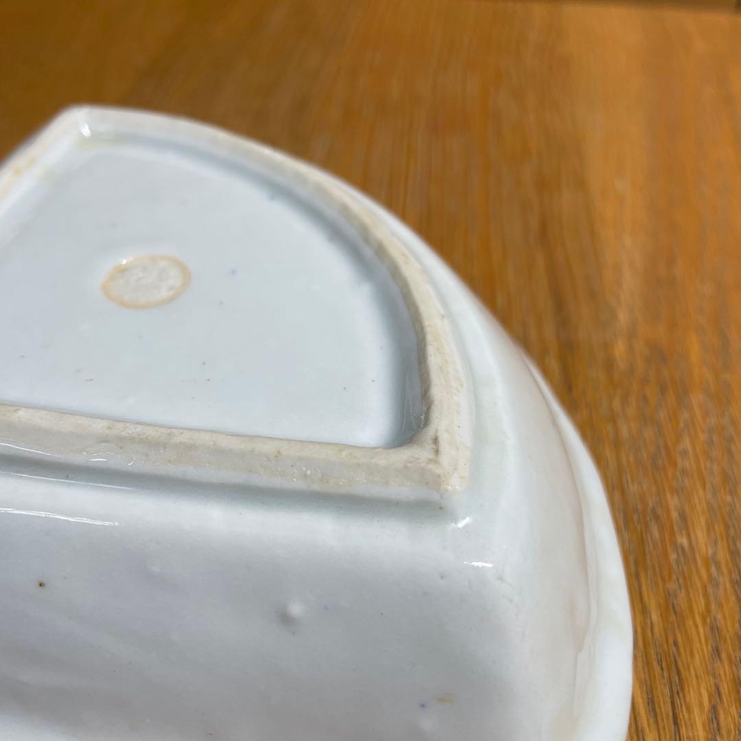 須田菁華　古染付写し扇形皿　箱なし