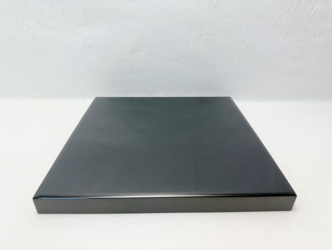 未使用 懐石道具 塗師 桂寬作 木製黒真塗 懐石膳 5客揃 会席膳 四方膳 共箱