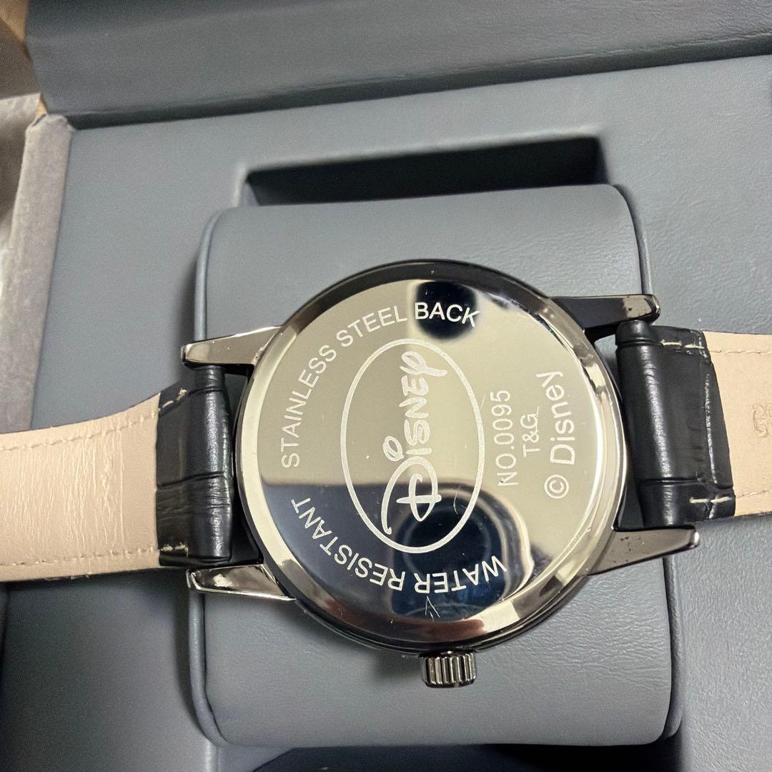 【未使用】ディズニー クオーツ ウォッチ ブラック スワロフスキー 稼働品