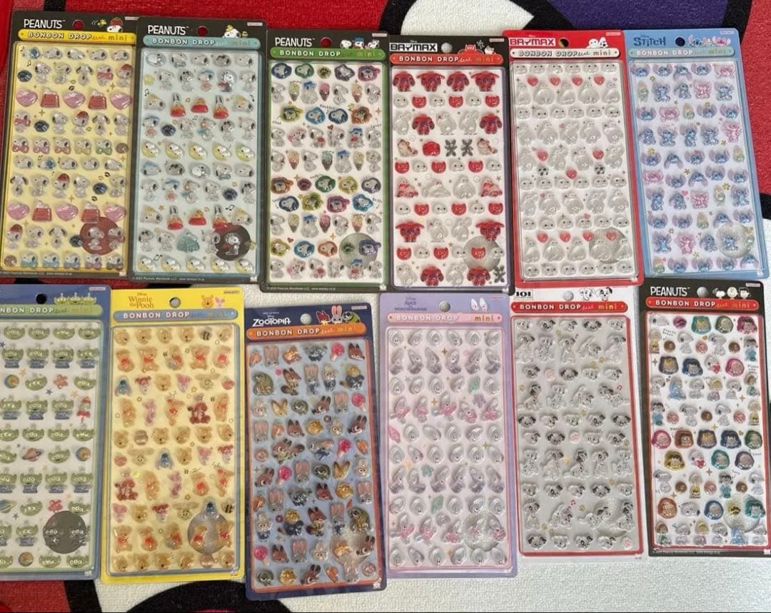 ディズニー スヌーピー ボンボンドロップミニ シール 12枚セット まとめ売り