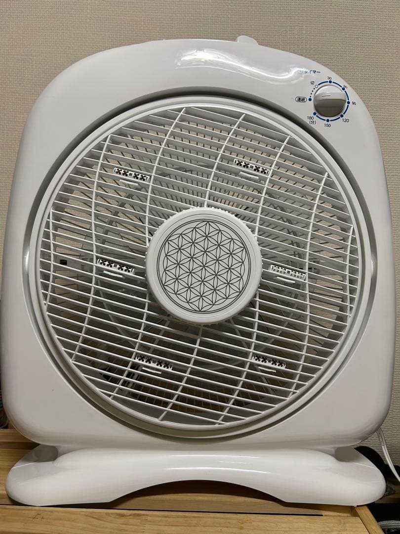 新林の滝　フラワー•オブ•ライフ　マイナスイオン発生器扇風機タイマー付き