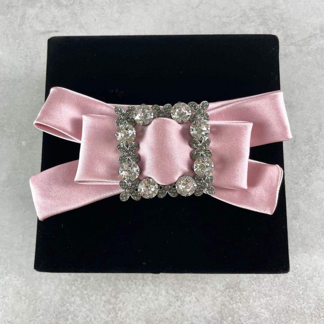 極美品✨ ドルチェアンドガッバーナ バレッタ ビジュー ○箱付き ピンク