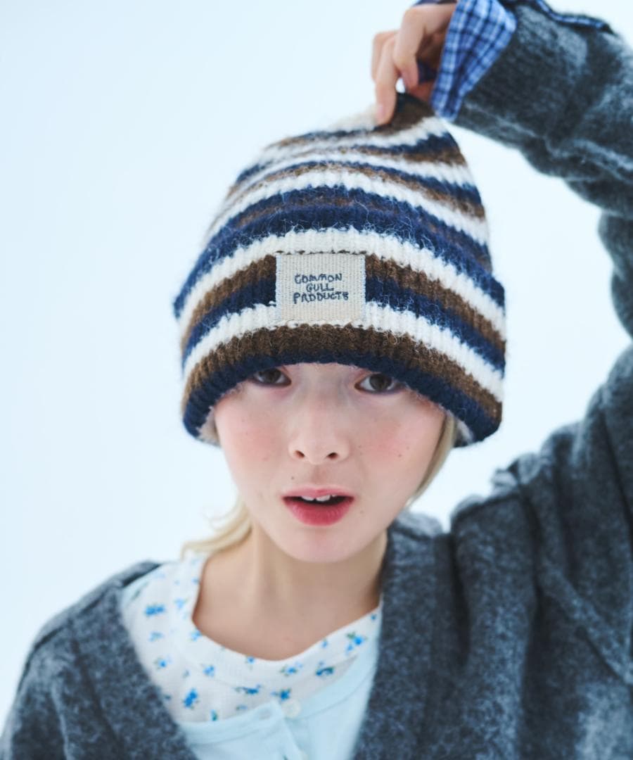 common gull products 記憶の中のガルニット帽弟子 ネイビー