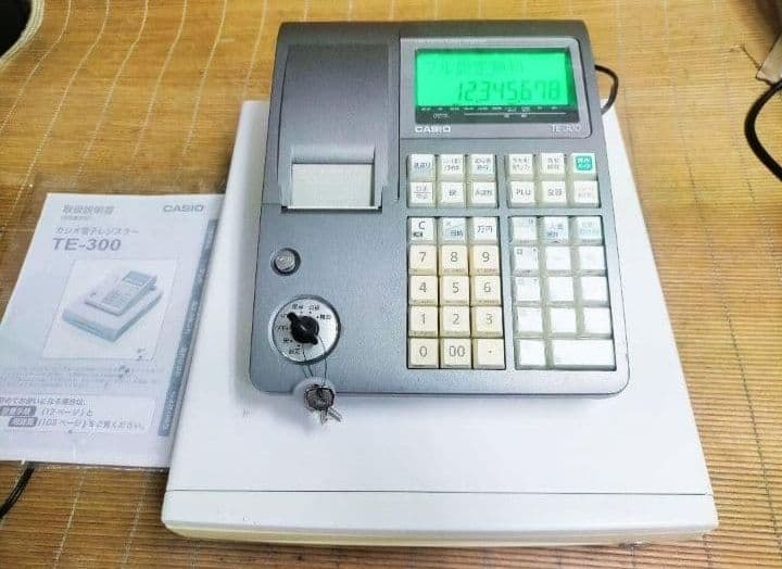 美品カシオレジスター　TE-300フル設定無料　 送料無料人気機種　111144