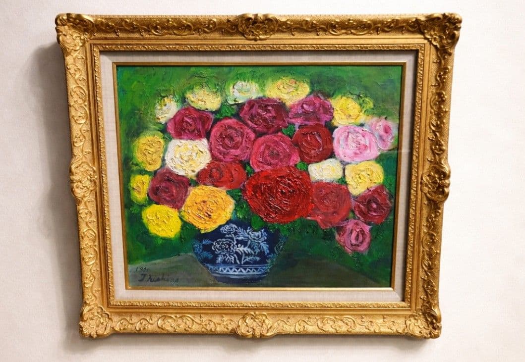 F10号　美品　最高級油絵額縁ゴールド箔押し日本製西洋風　　裏板付き