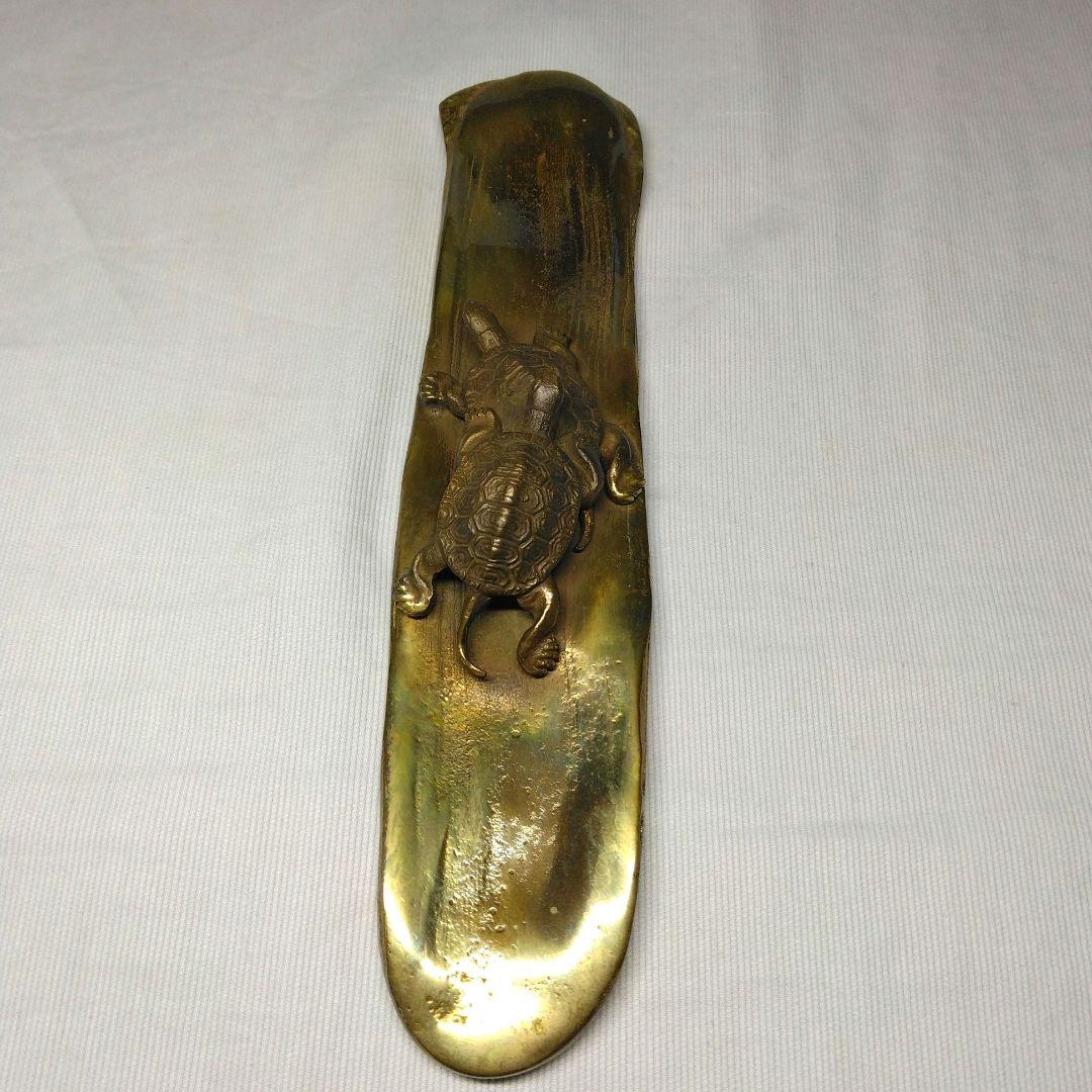 伝統工芸作家　須賀月真作　鋳銅　文鎮と文筆皿　当時物