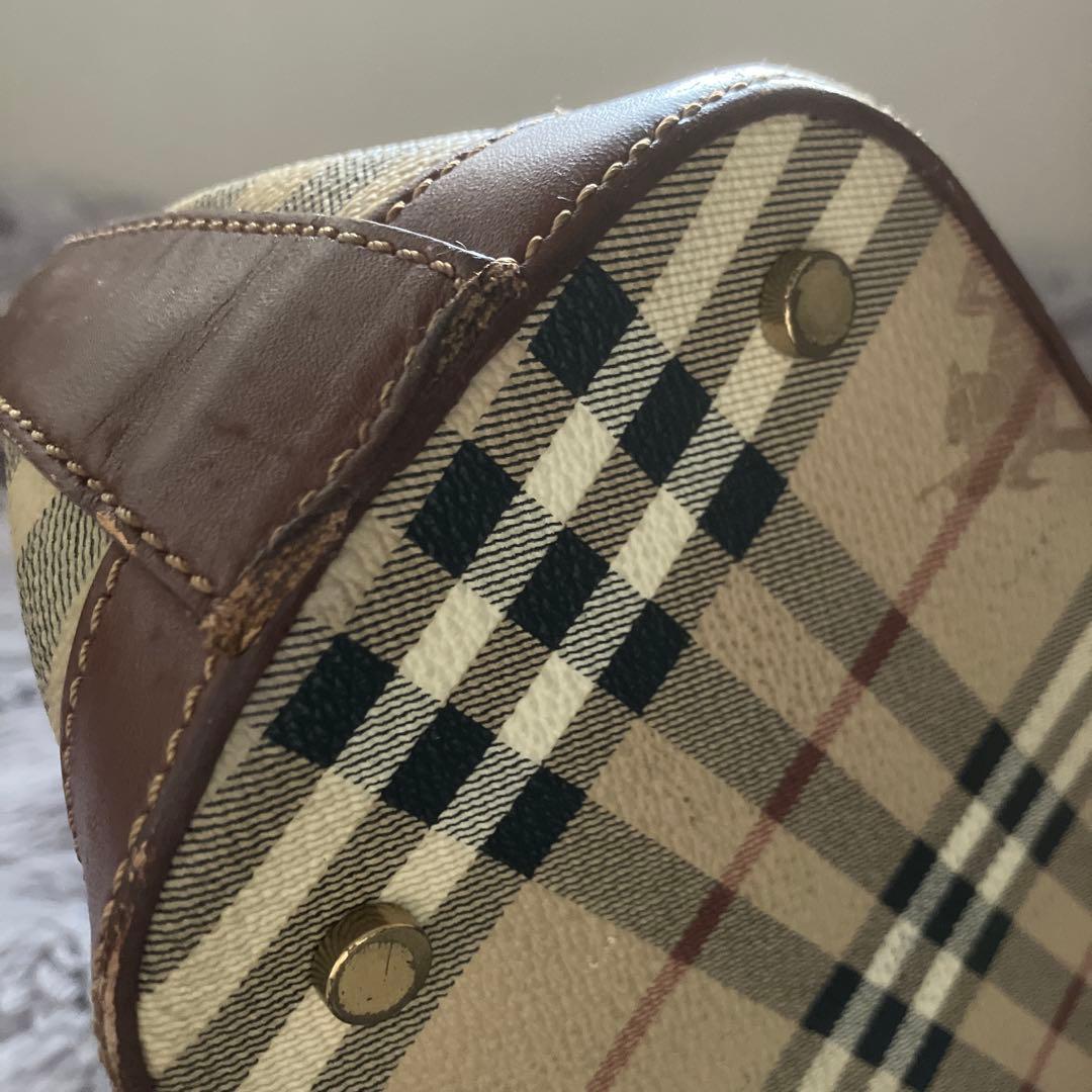 【BURBERRY バーバリー】チェック柄 ハンドバッグ トート ヴィンテージ