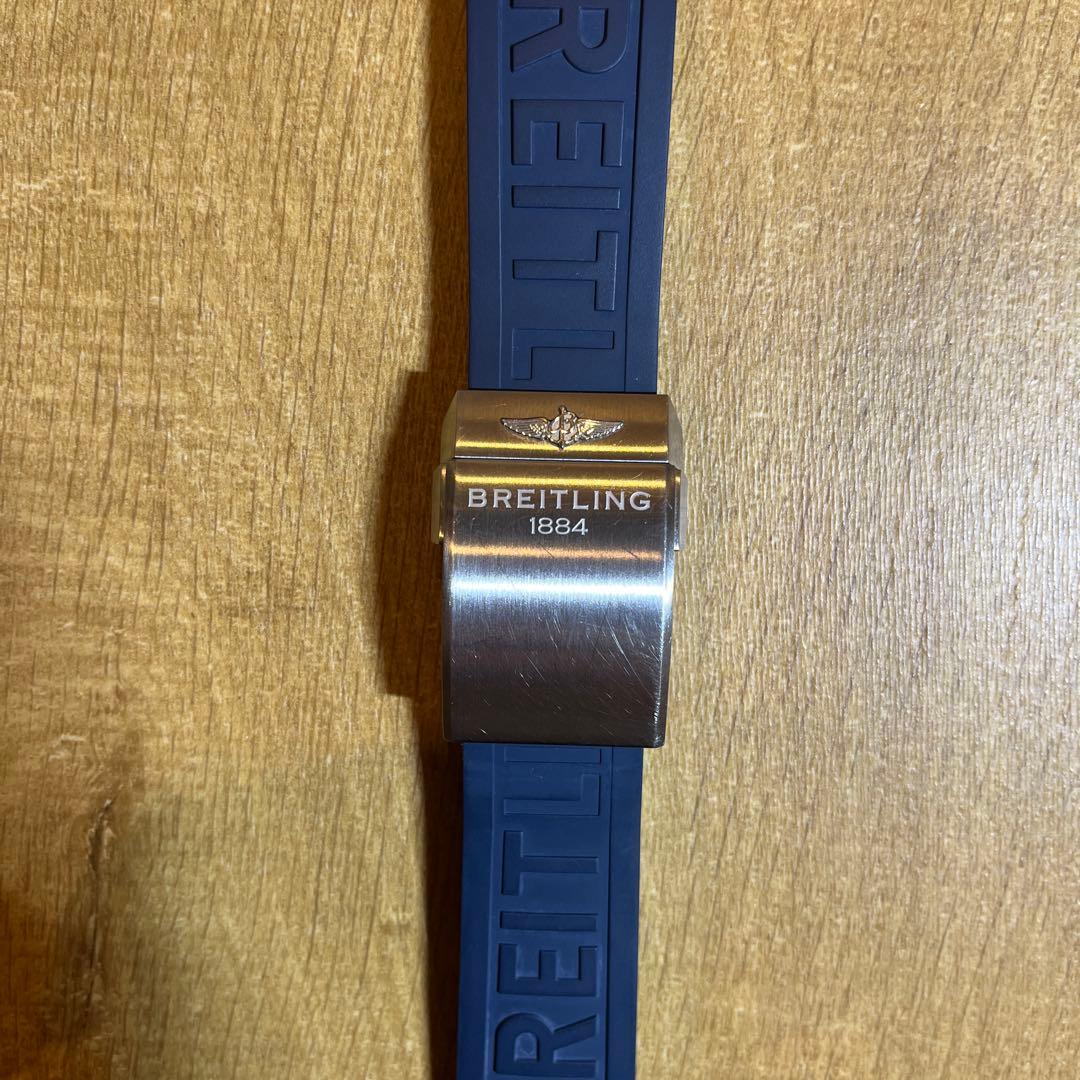 BREITLING ブライトリング　ネイビー ラバーベルト Dバックル