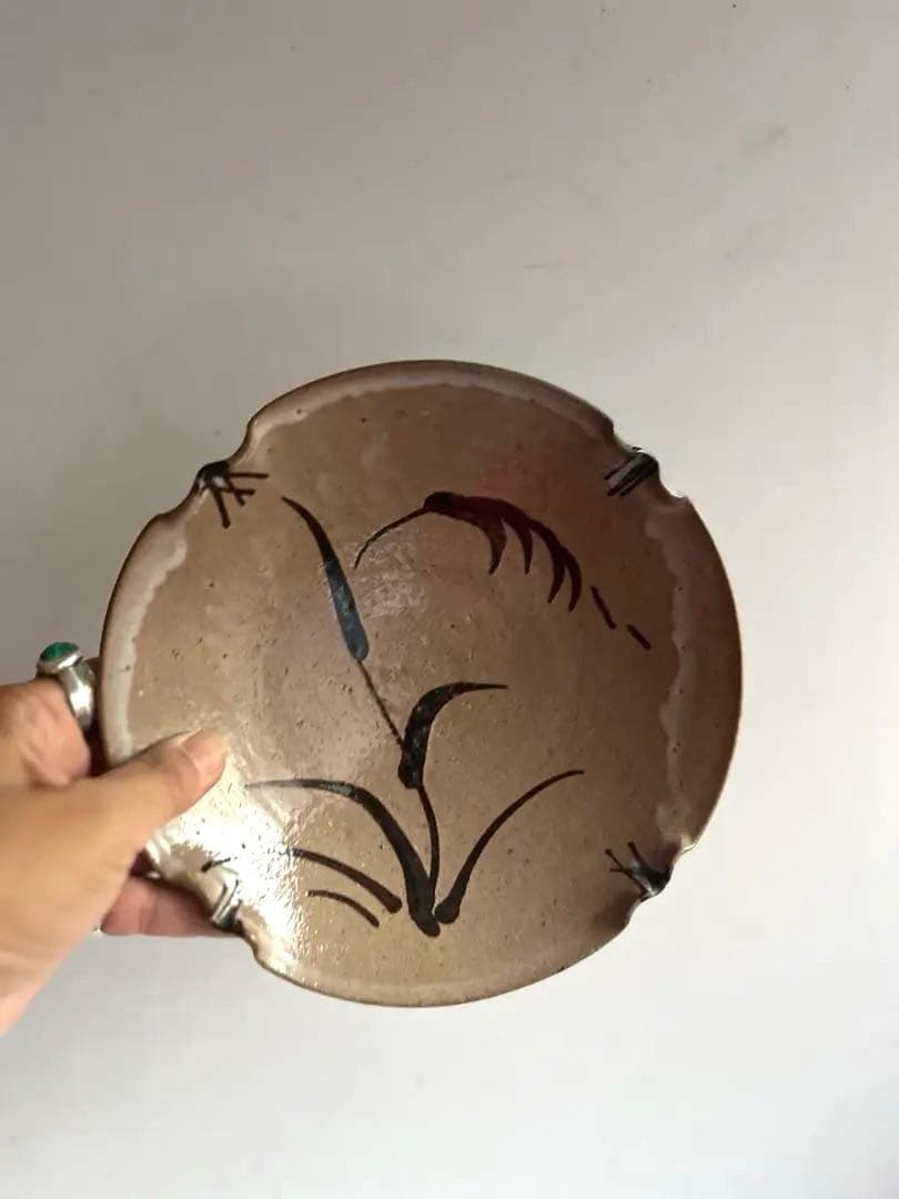 376 田中佐次郎 山瀬窯 絵唐津菓子器 ② 唐津焼 茶道 茶道具 未使用 希少