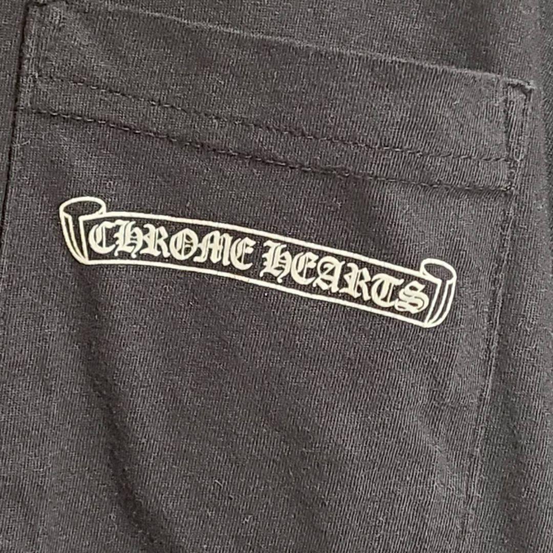 クロムハーツ バック アーチロゴ カットソー Tシャツ ロンT 長袖 M 黒