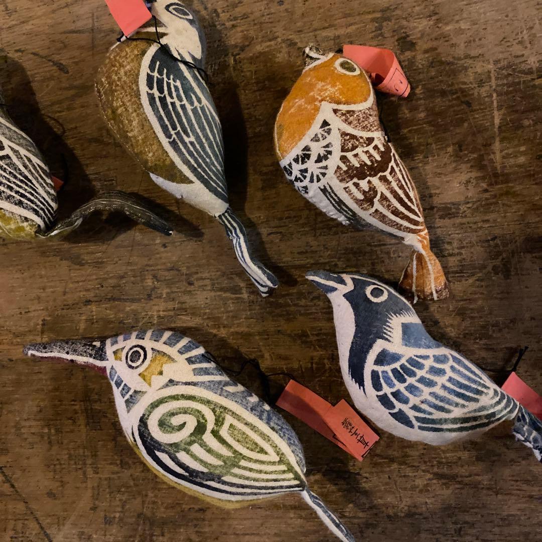 【真工藝・木版手染】鳥のぬいぐるみ 10体セット　飛騨高山民藝　鳥さん好きに！！