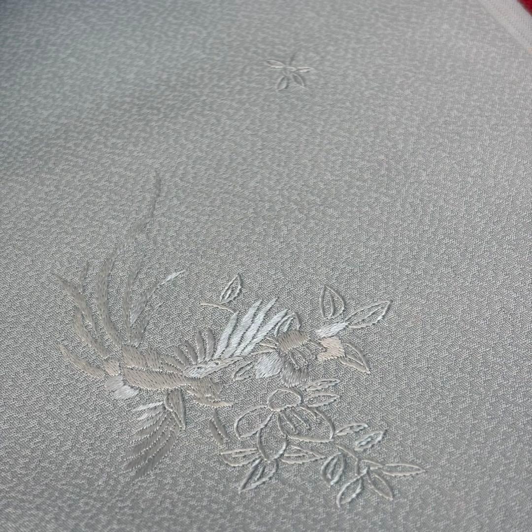 色無地反物　蘇州刺繍 未使用　アイスブルー