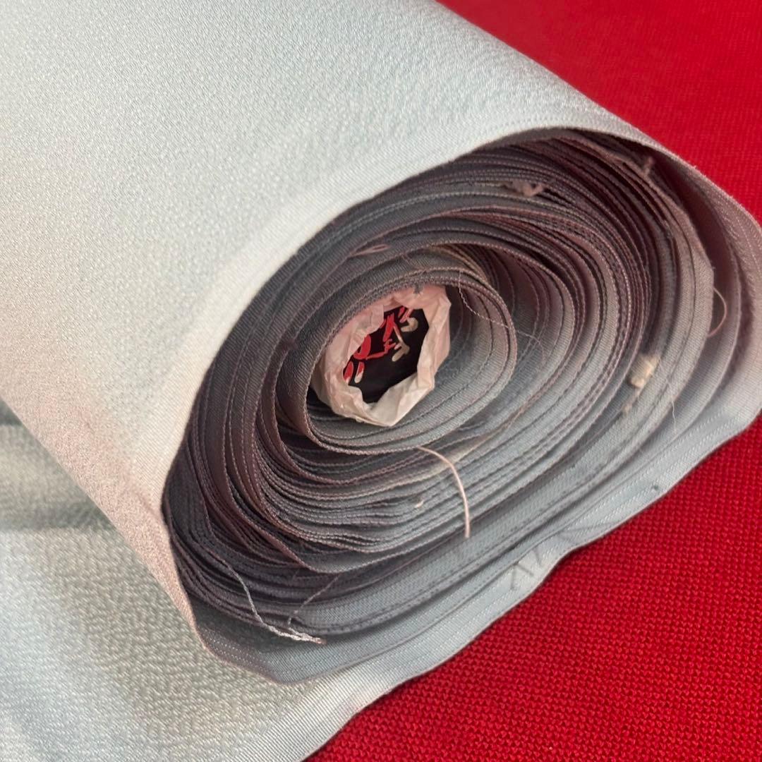 色無地反物　蘇州刺繍 未使用　アイスブルー