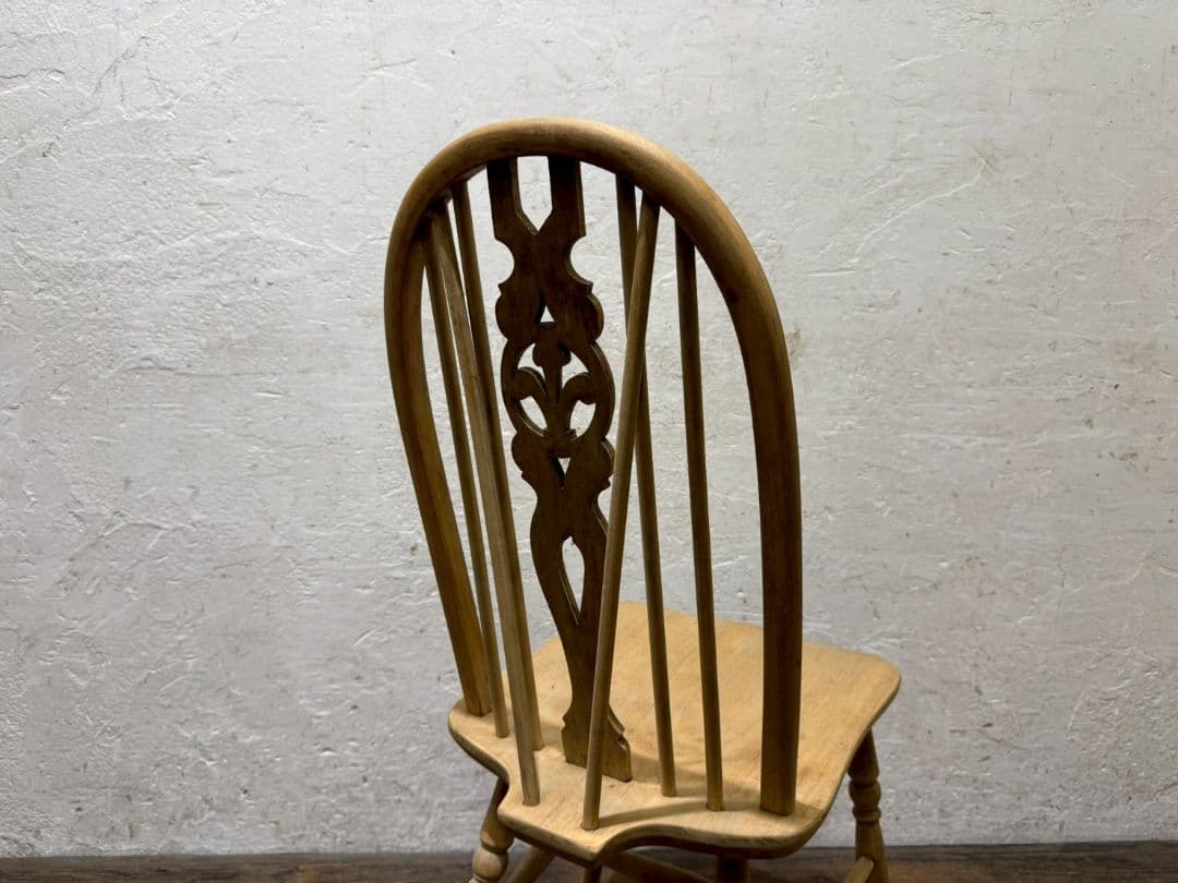 1154 ④英国アンティーク　ホイールバックチェア　イス　ウインザー　カフェ