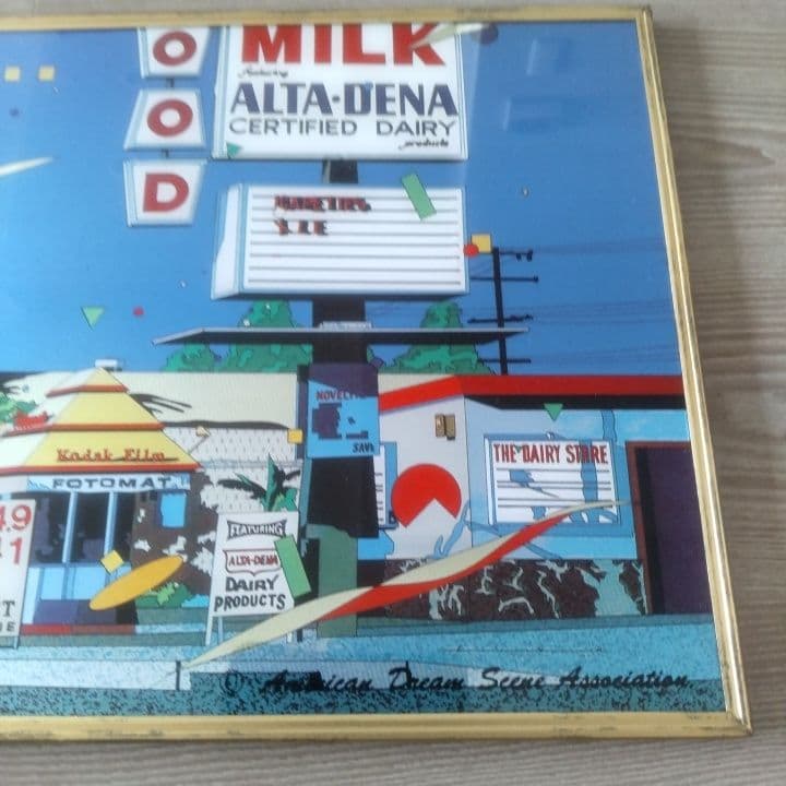 鈴木英人 オールドアメリカ風景・ パブミラー ポップアート昭和レトロ未使用・希少