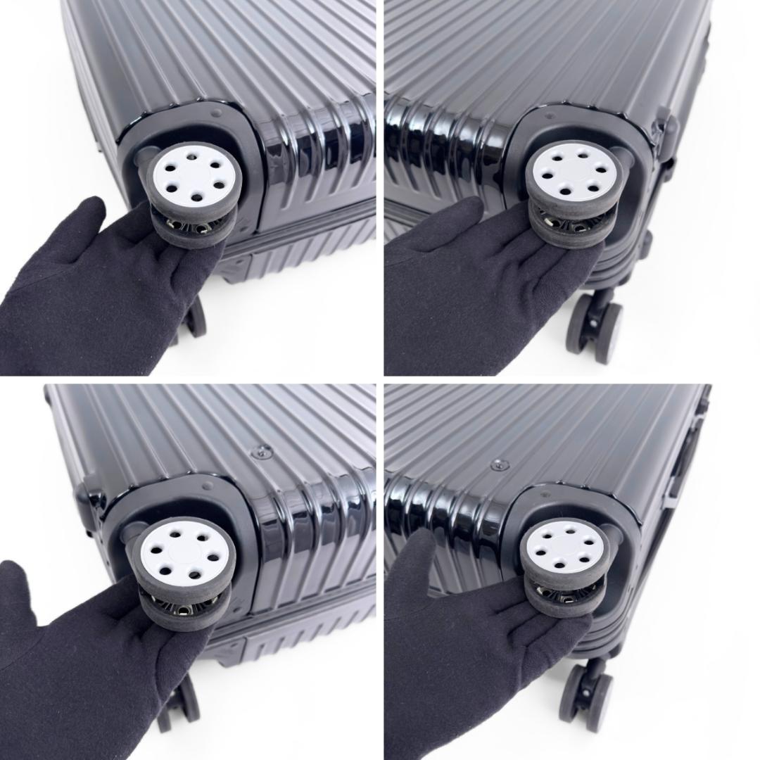 美品 リモワ サルサデラックス 58L 4輪 TSAロック チェックインM 黒