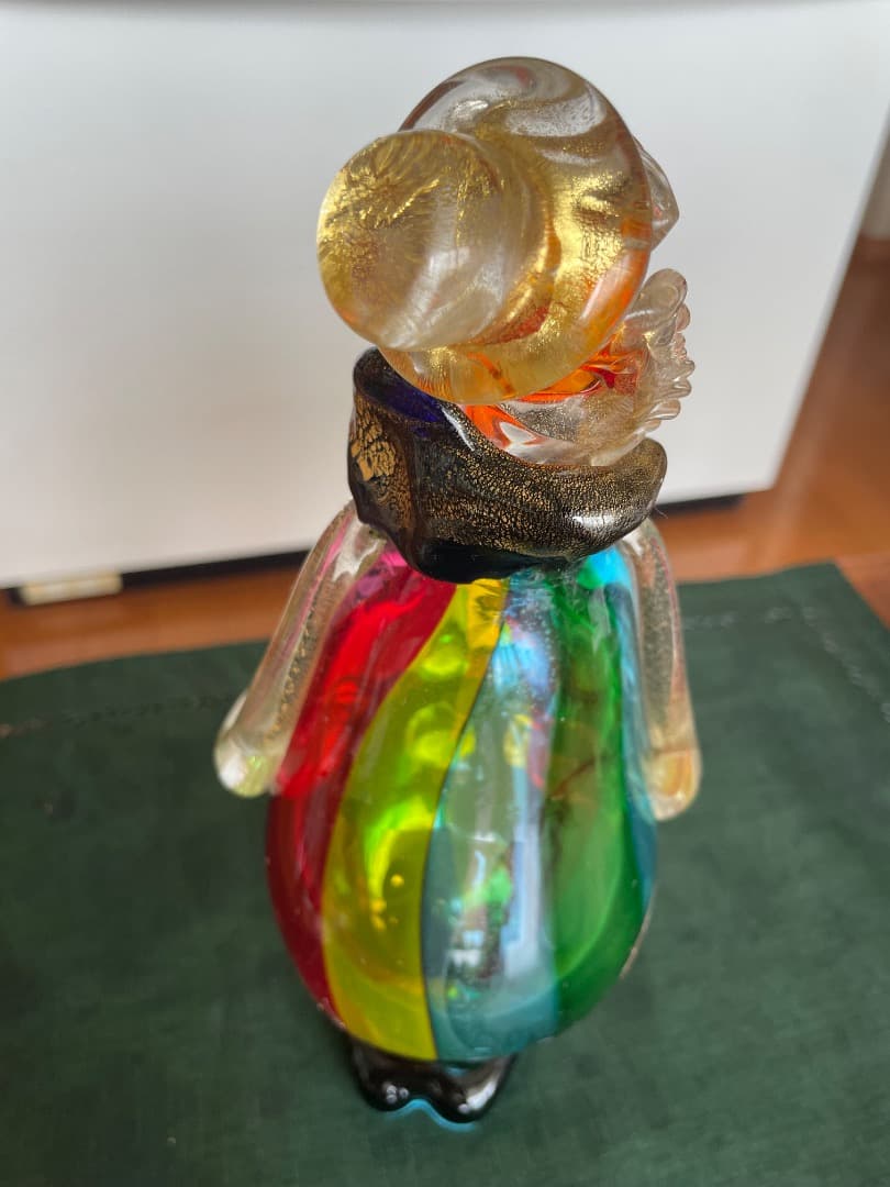 ベネチアングラス　(ムラーノガラス) ピエロ　人形