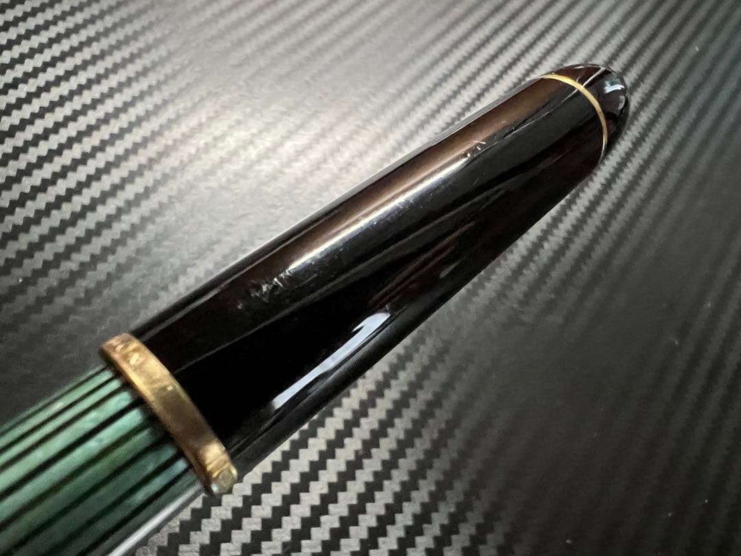 未使用に近い ペリカン 140 緑縞 M 中字 万年筆