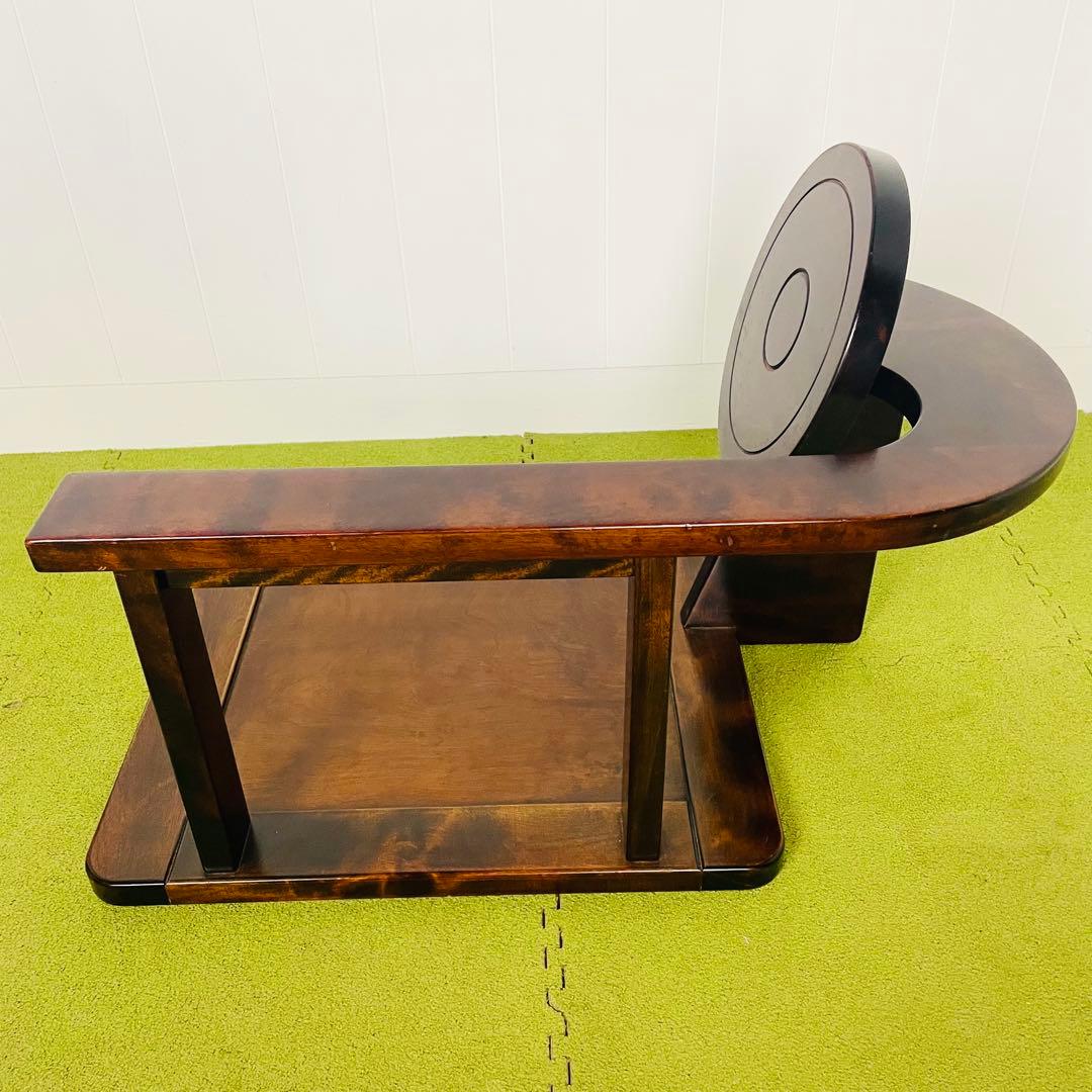 木製　ダークブラウン 円形背もたれ付き　星野民芸　星野民藝　1脚　座椅子