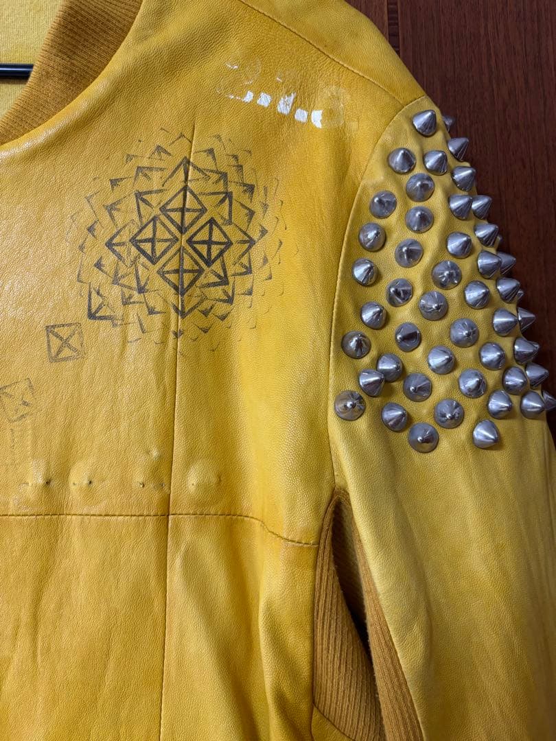 センブル SEMBL 革ジャン スタッズ付き シングルライダース ジャケット