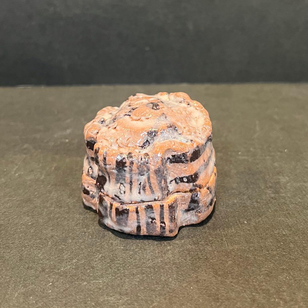 未使用　中里重利　絵唐津香合　共箱あり　百貨店購入　中里太郎右衛門