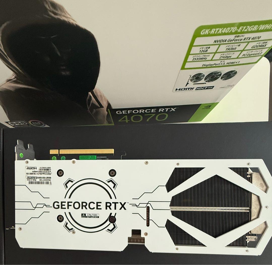 最終値下げ　玄人志向 GK-RTX4070 12GB/WHITE/TP