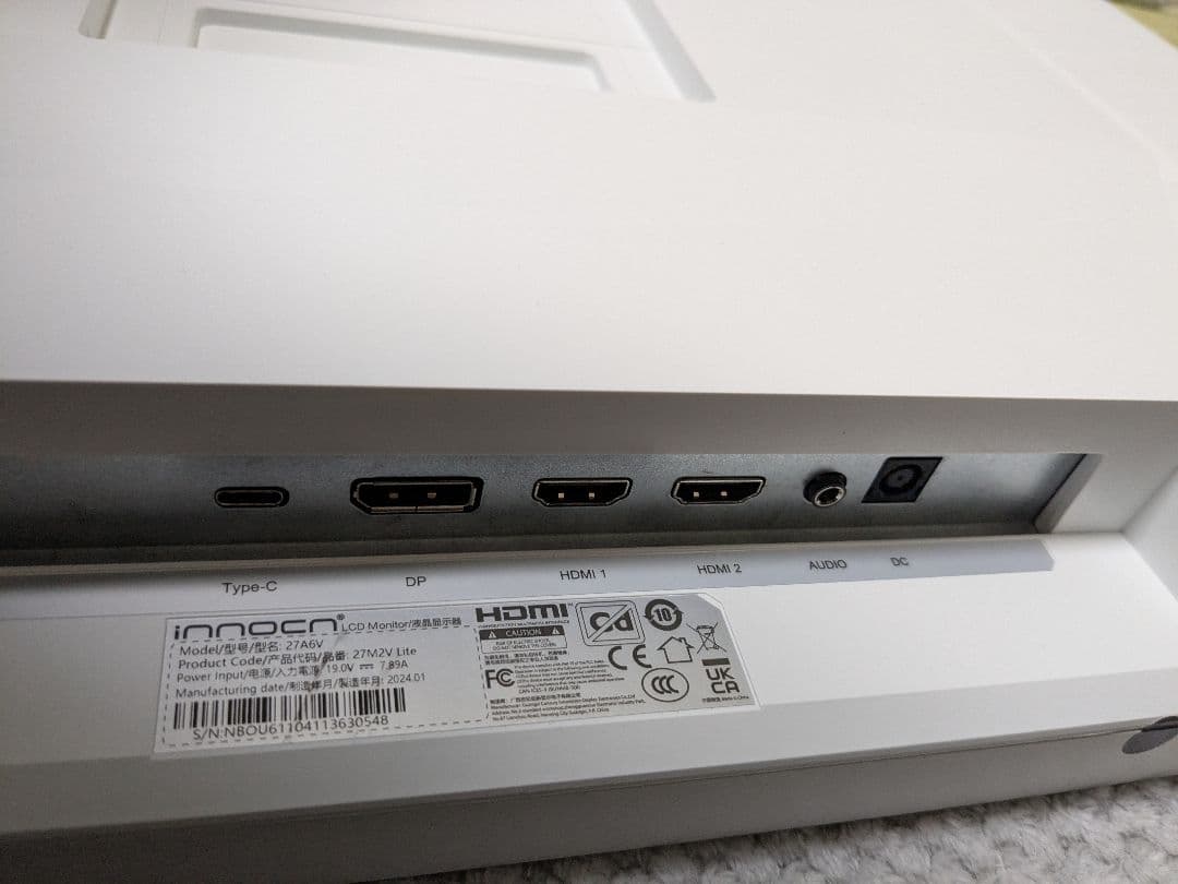 ディスプレイ・モニター本体 INNOCN 27m2v lite