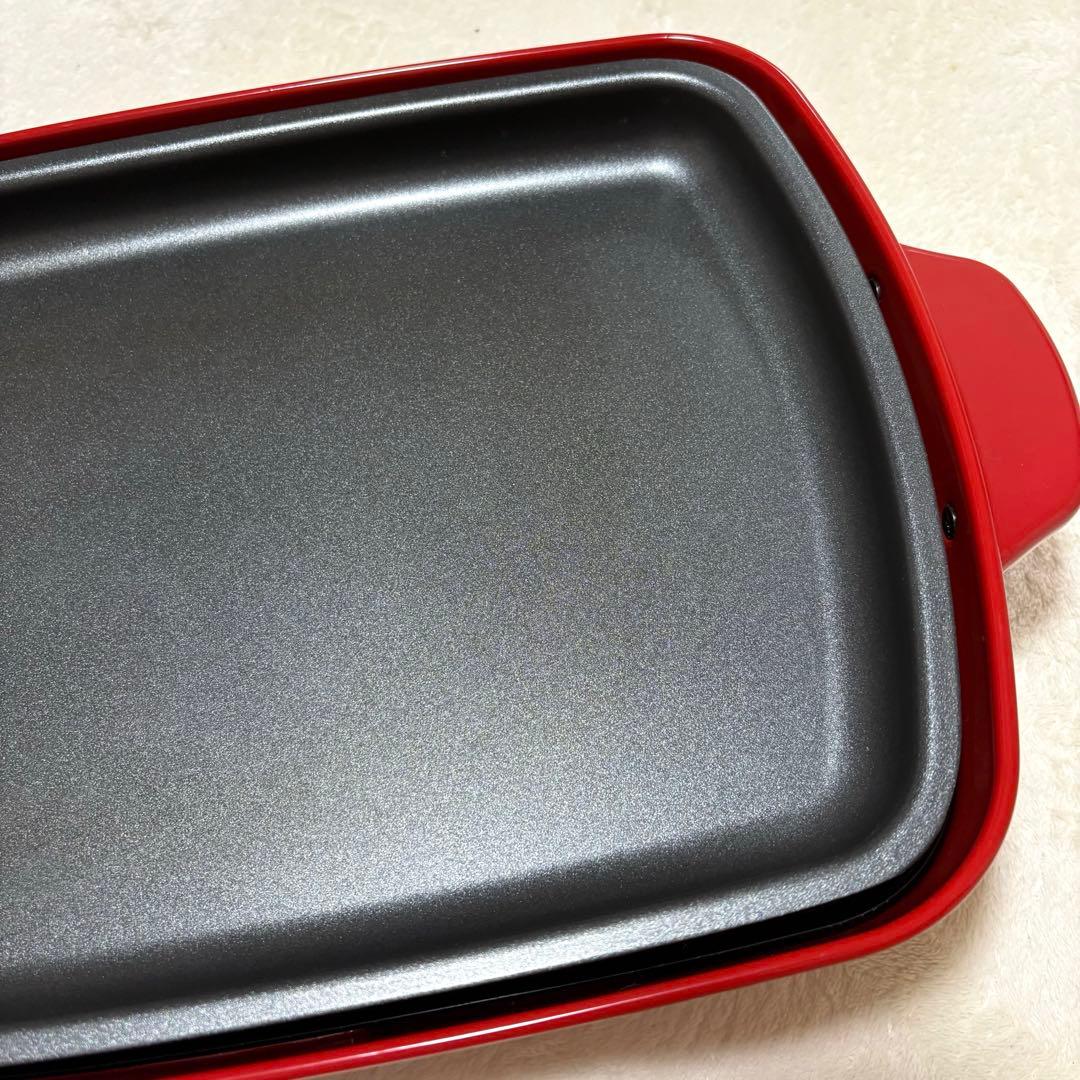 ほぼ未使用　BRUNOホットプレートグランデサイズ 深鍋セット BOE026 赤