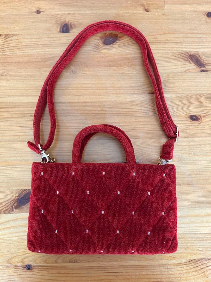 新品 フェイラー　ユニ　ミニショルダーバッグ ダークレッド