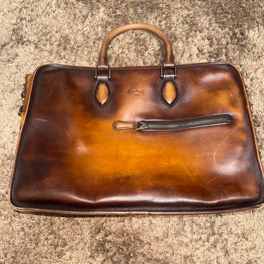 ベルルッティ(berluti)ブラウンレザー ビジネスバッグ