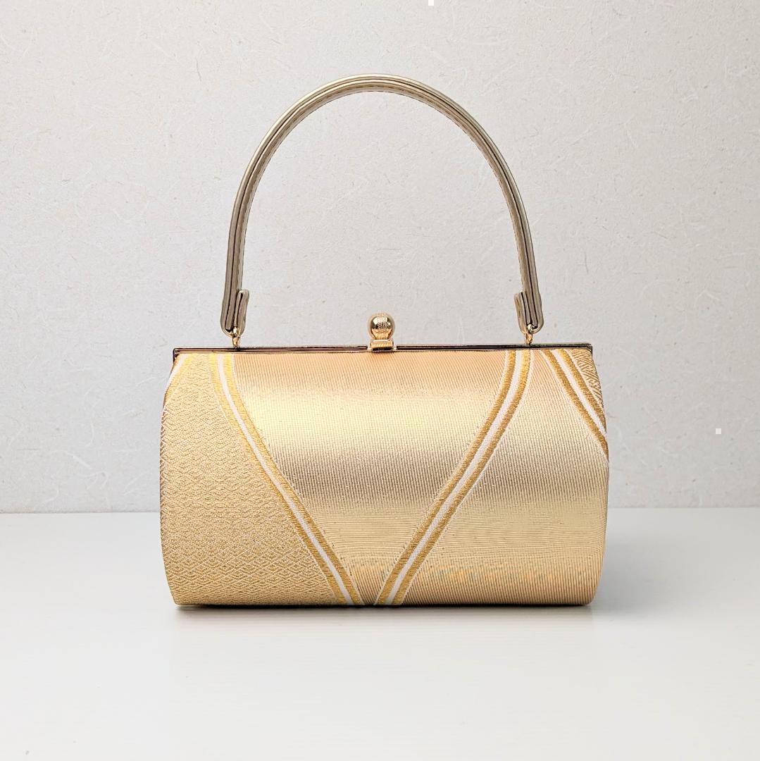 和装 草履バッグセット 振袖 帯地 ゴールド 金 フリーサイズ w22-1