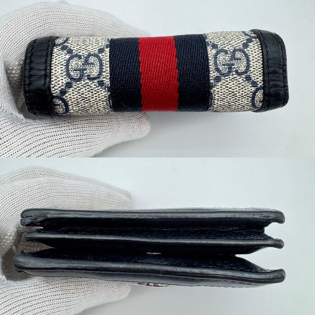 GUCCI オフィディア 二つ折り財布 シェリーライン キャンバス 660