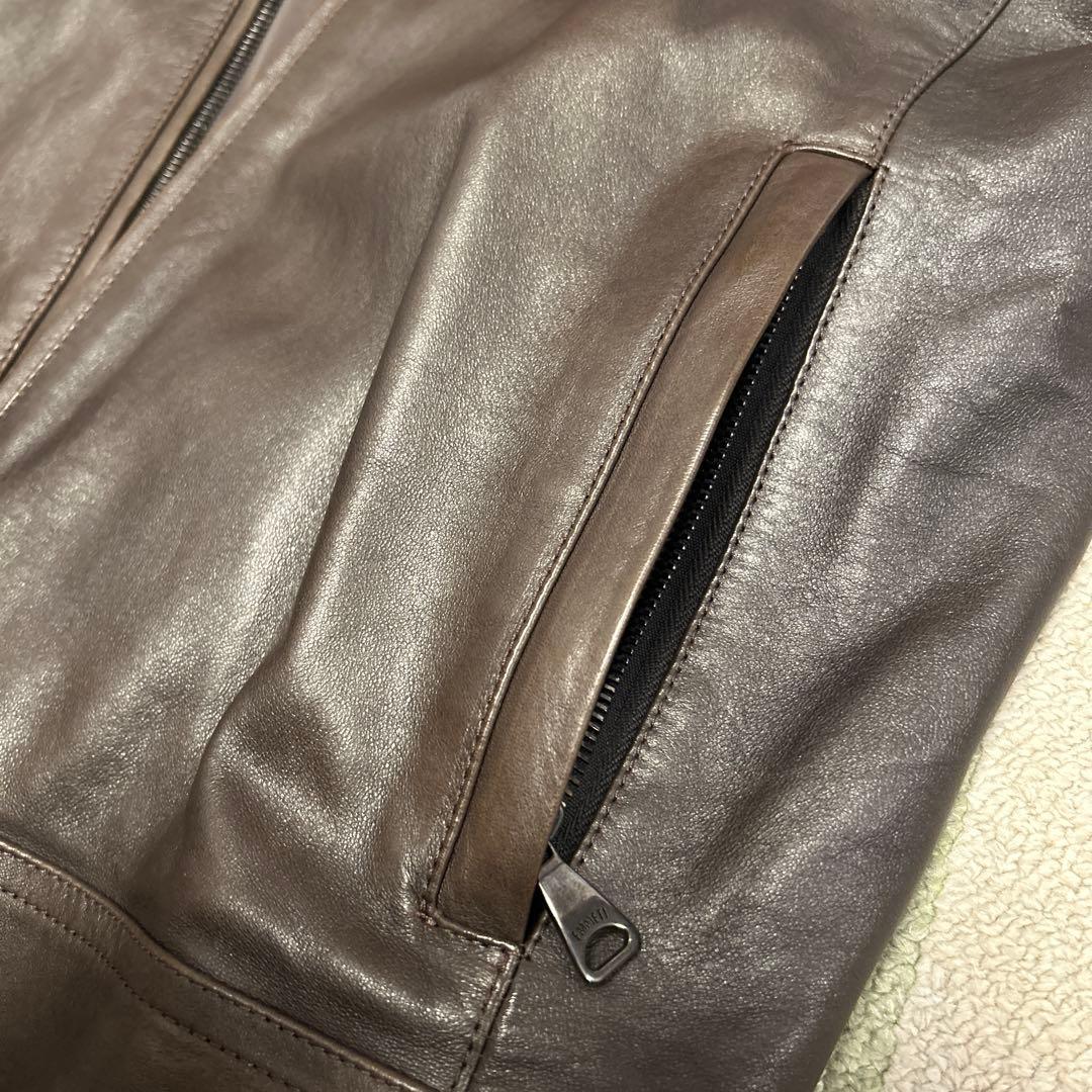 EMMETI エンメティ ライダースジャケット JURI 46 ブラウン