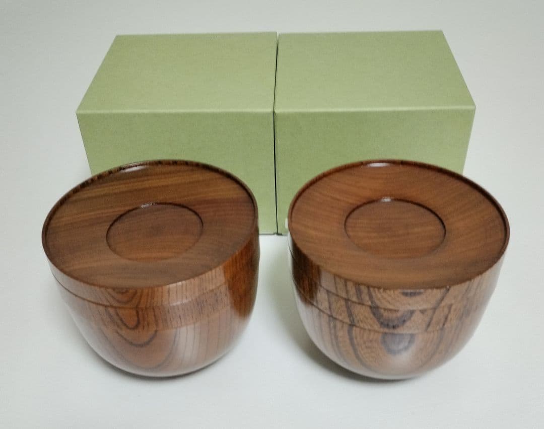 山中漆器　たに屋　欅ひとりぶん拭漆　2客　アウトドア　応量器　ミニマリスト