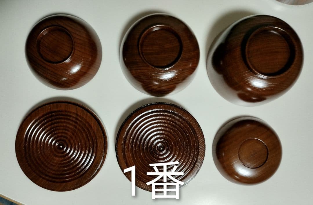 山中漆器　たに屋　欅ひとりぶん拭漆　2客　アウトドア　応量器　ミニマリスト