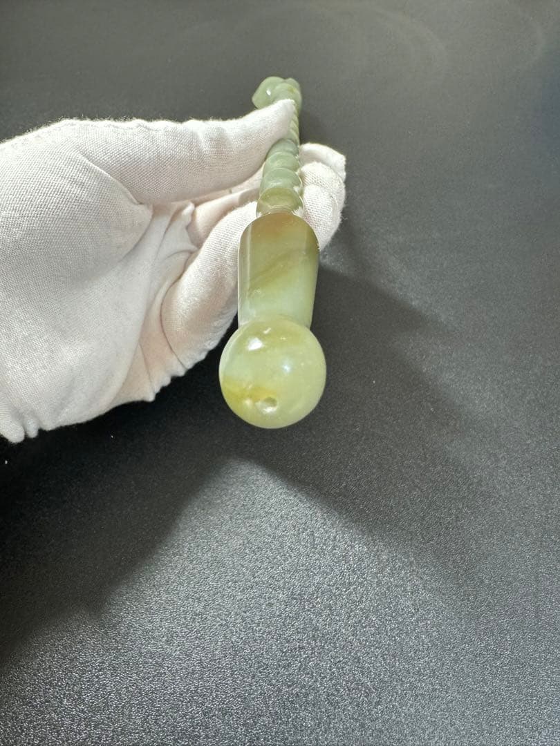 清時代 大型 和田玉 煙嘴 中国古代 喫煙具 玉器 本玉 和田玉 時代物 お守り