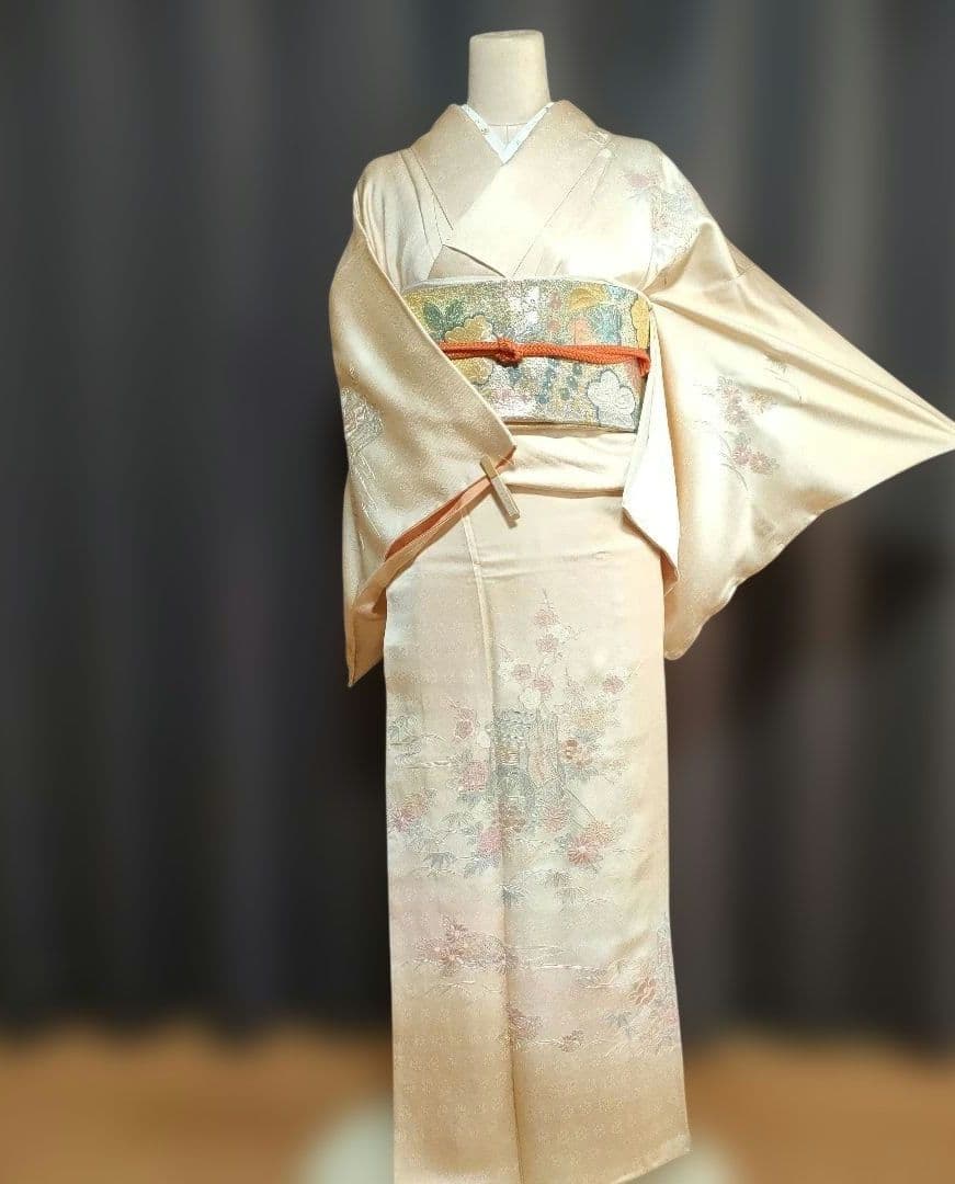 訪問着フルセット 刺繍 しつけ糸付き