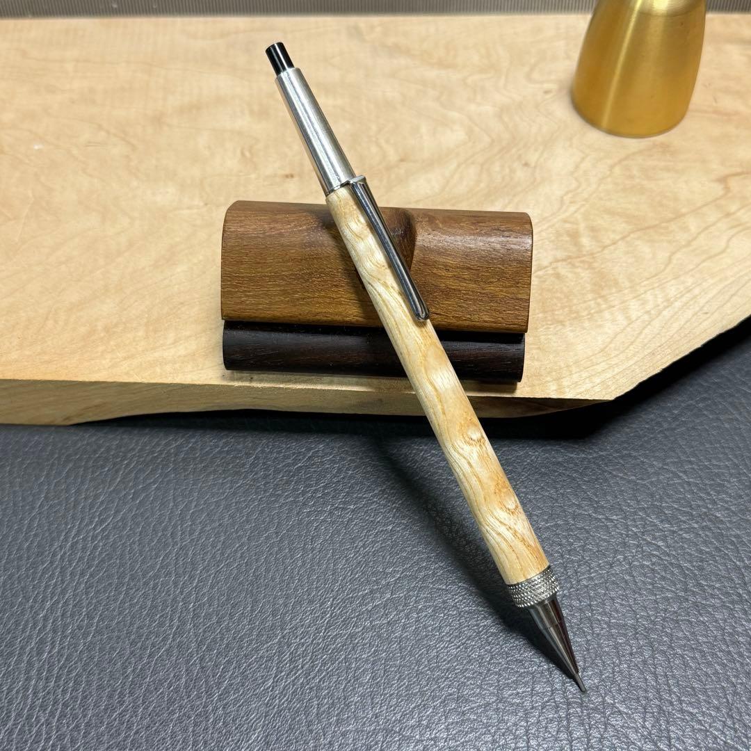 129タモ少し玉杢　PG-5用カスタム木軸　低重心Rタイプローレット