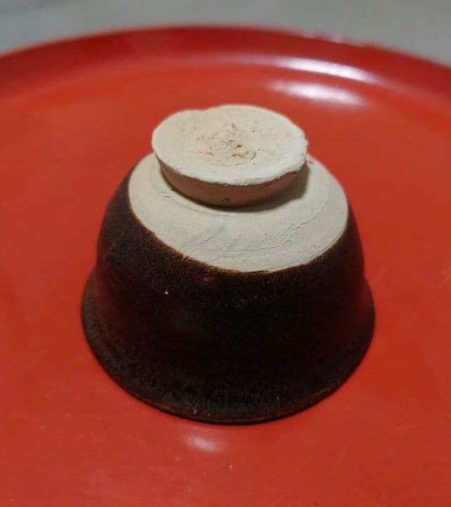 唐　黒釉杯　魯山段店窯　茶杯　ぐい呑　褐釉