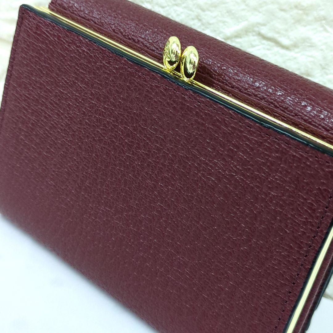 ヴィヴィアンウエストウッド/三つ折り財布/がま口タイプ/ワインレッド系　「美品」