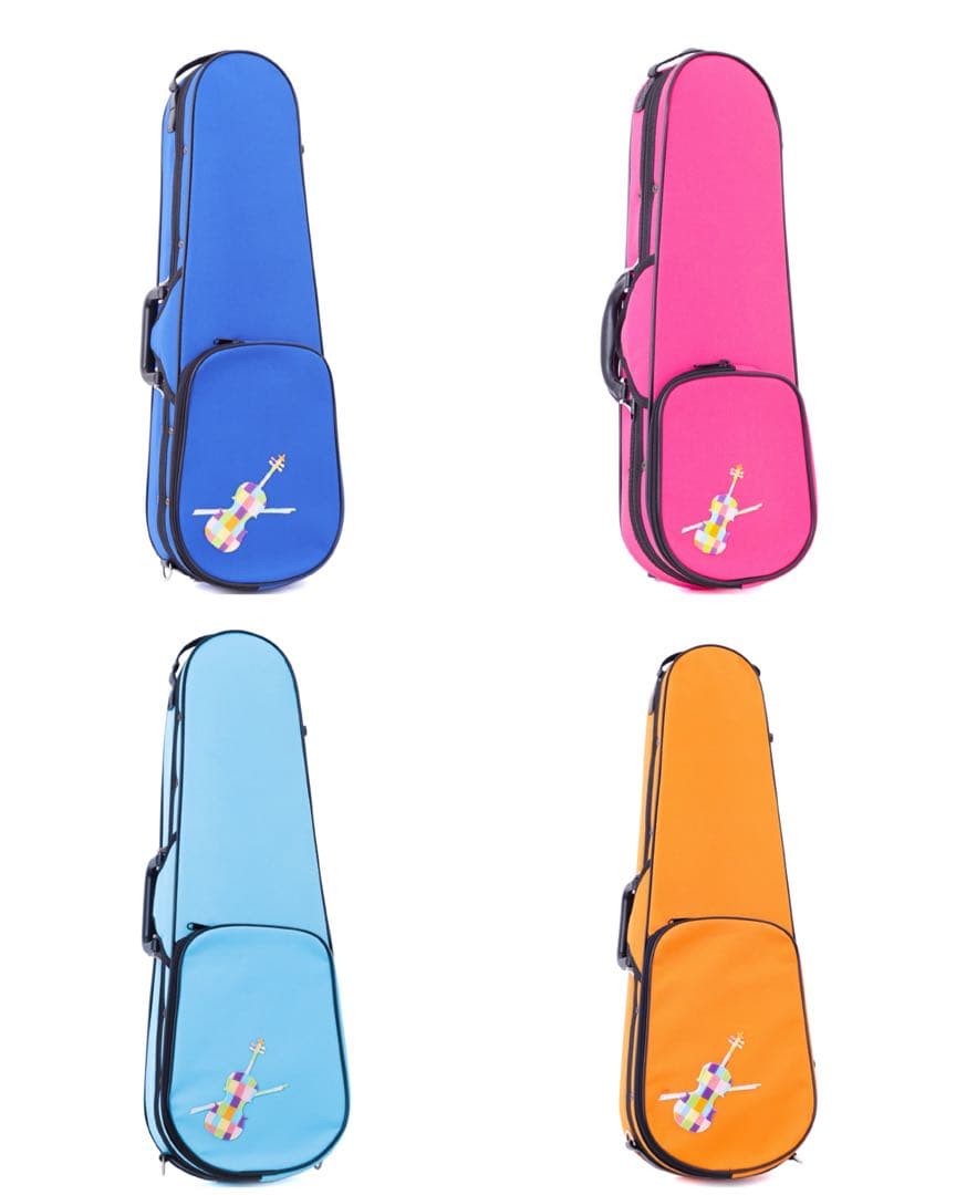 刺繍バイオリンケース各色(青・ピンク・水色・オレンジ)