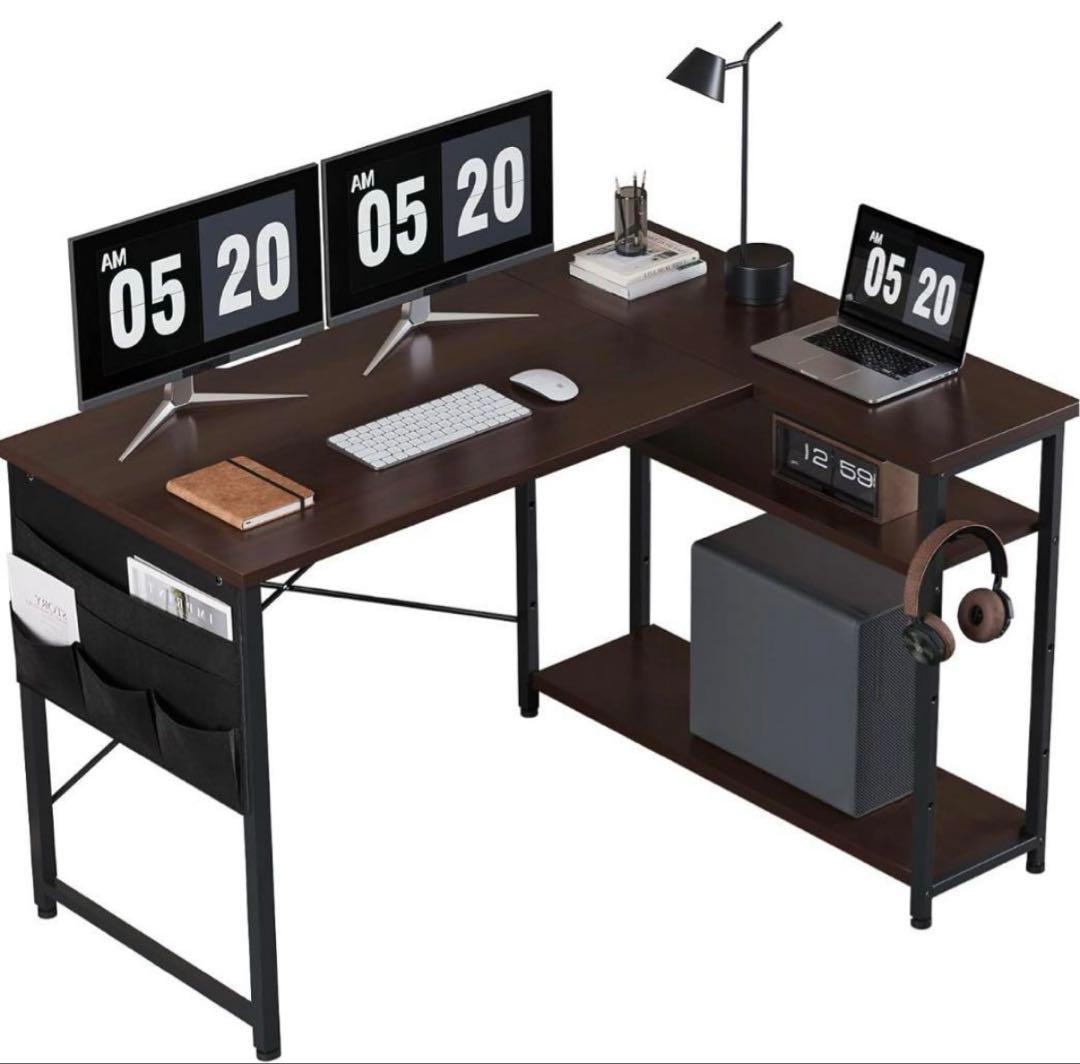 Yetom ゲーミングデスク 120cm幅 ダークブラウン